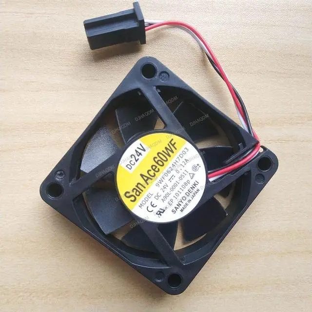 Alt view image 7 of 10 - Compatible for SANYO San Ace 60WF 9WF0624H7D03 A90L-0001-0511 24V 0.12A 3-Wire Cooling Fan