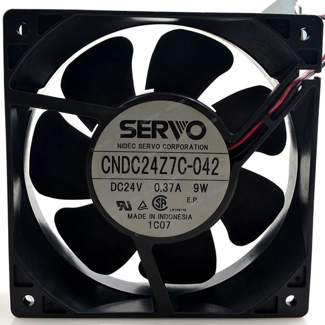 Alt view image 5 of 8 - Compatible for SERVO CNDC24Z7C-042 24V 0.37A 9W 12038 2-Wire Cooling Fan
