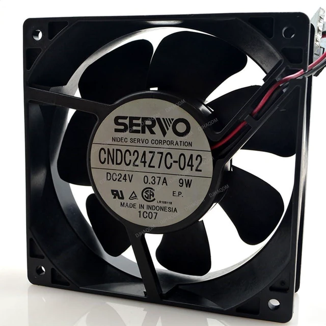 Alt view image 6 of 8 - Compatible for SERVO CNDC24Z7C-042 24V 0.37A 9W 12038 2-Wire Cooling Fan