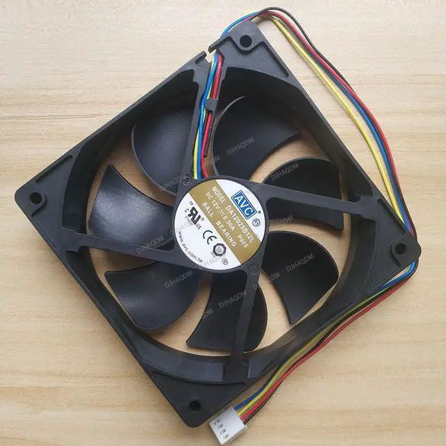 Alt view image 7 of 10 - Compatible for AVC DA12025B12L 12V 0.30A 12cm 12025 4-Wire Cooling Fan