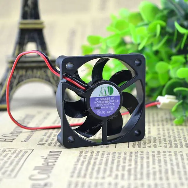 Alt view image 8 of 10 - Compatible for BRUSHLESS DC N5010B1-8 12V 0.07A 50x50x10mm 5010 2-Wire Cooling Fan