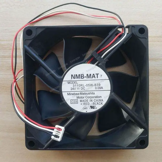 Alt view image 6 of 10 - Compatible for NMB-MAT 3110RL-05W-B39 24V 0.09A 80x80x25mm 8025 3-Wire Cooling Fan