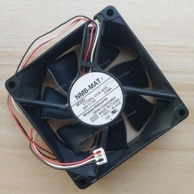 Alt view image 7 of 10 - Compatible for NMB-MAT 3110RL-05W-B39 24V 0.09A 80x80x25mm 8025 3-Wire Cooling Fan