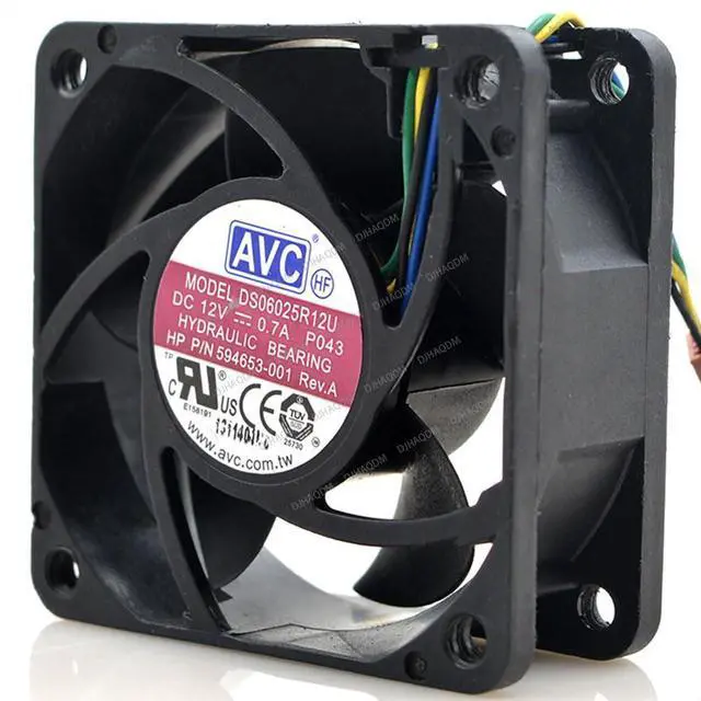 Alt view image 5 of 8 - Compatible for AVC DS06025R12U 12V 0.7A 6cm 6025 4-Wire Cooling Fan