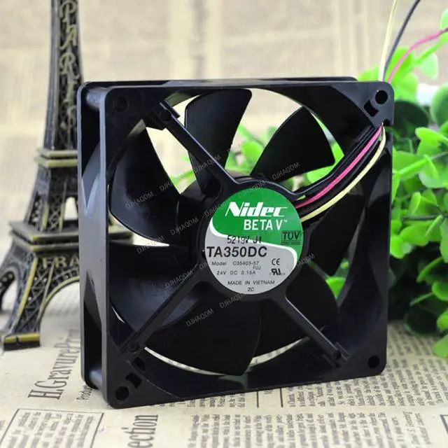 Alt view image 8 of 10 - Compatible for Nidec TA350DC C35403-57 24V 0.15A 3-Wire Cooling Fan