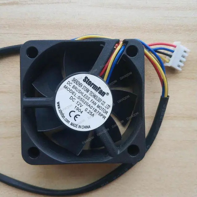 Alt view image 6 of 10 - Compatible for StormFan S5020A01B75PR 12V 0.25A 5020 50x50x20mm 4-Wire Cooling Fan