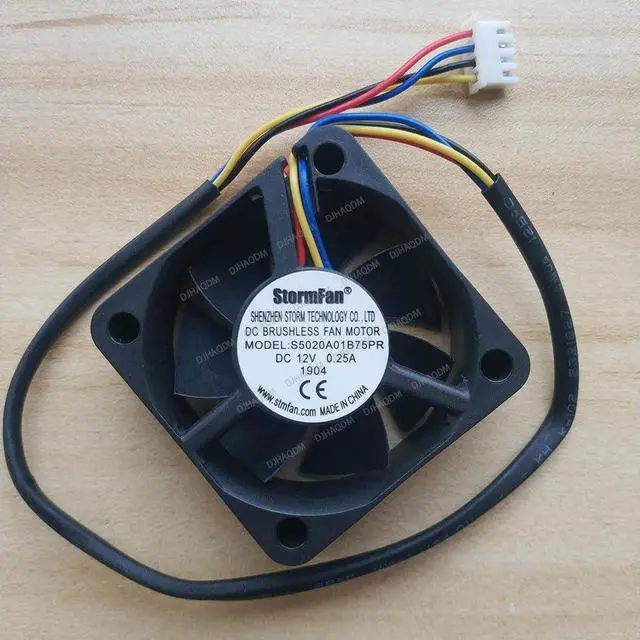Alt view image 7 of 10 - Compatible for StormFan S5020A01B75PR 12V 0.25A 5020 50x50x20mm 4-Wire Cooling Fan