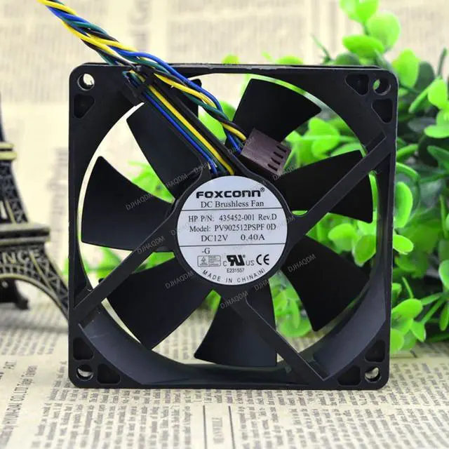 Alt view image 7 of 10 - Compatible for Foxconn PV902512PSPF 0D 12V 0.40A 9cm 4-Wire Cooling Fan