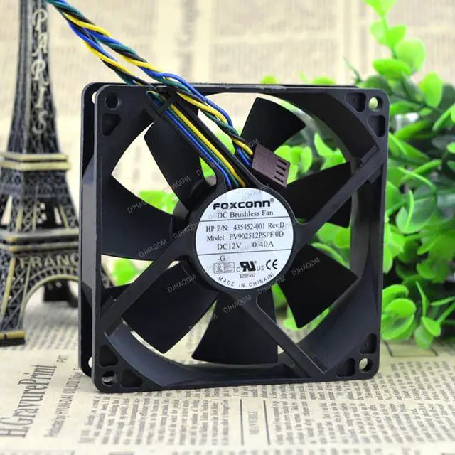 Alt view image 8 of 10 - Compatible for Foxconn PV902512PSPF 0D 12V 0.40A 9cm 4-Wire Cooling Fan