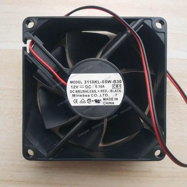 Alt view image 6 of 10 - Compatible for NMB-MAT 3110KL-05W-B30 24V 0.10A 8cm 8025 2-Wire Cooling Fan