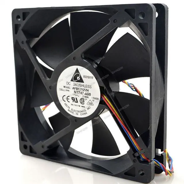 Alt view image 5 of 8 - Compatible for Delta AFB1212VH 12V 0.60A 12cm 12025 4-Wire Cooling Fan