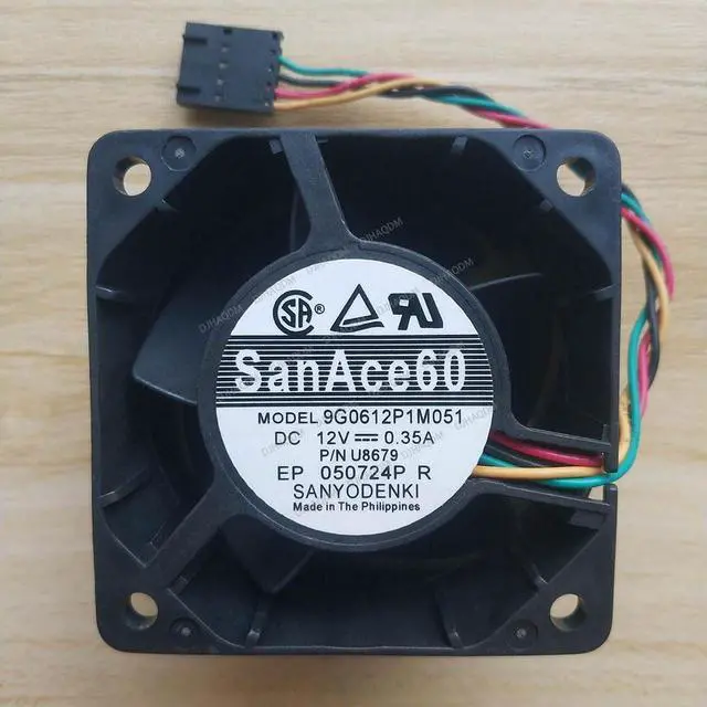 Alt view image 6 of 10 - Compatible for SanAce60 9G0612P1M051 12V 0.35A U8679 6038 60x60x38mm 6038 4-Wire Cooling Fan