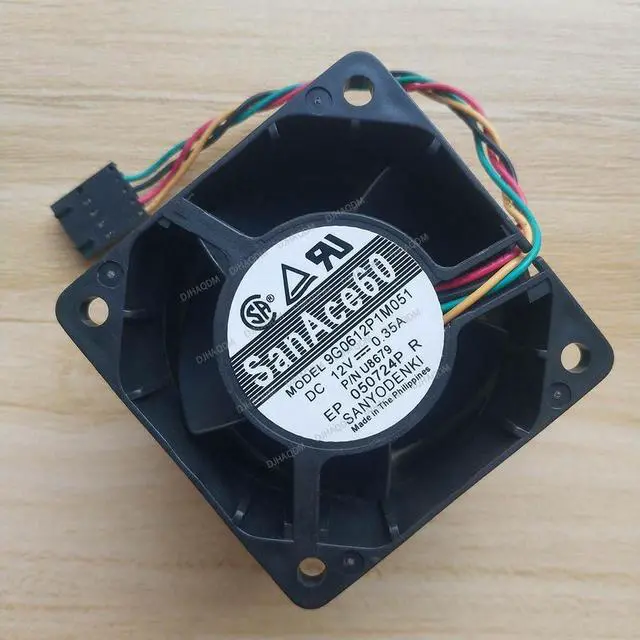 Alt view image 7 of 10 - Compatible for SanAce60 9G0612P1M051 12V 0.35A U8679 6038 60x60x38mm 6038 4-Wire Cooling Fan
