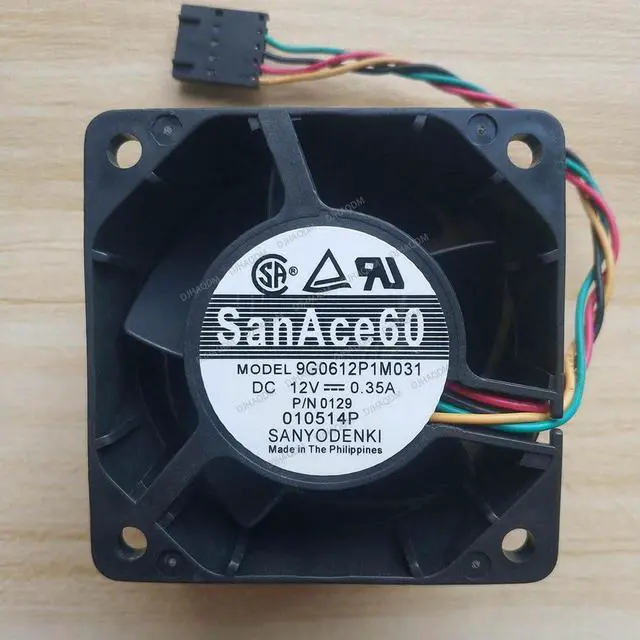 Alt view image 6 of 10 - Compatible for SanAce60 9G0612P1M031 12V 0.35A U1295 6038 60x60x38mm 6038 4-Wire Cooling Fan