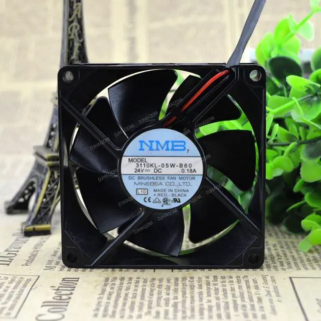 Alt view image 7 of 10 - Compatible for NMB-MAT 3110KL-05W-B60 24V 0.18A 8025 8cm 2-Wire Cooling Fan