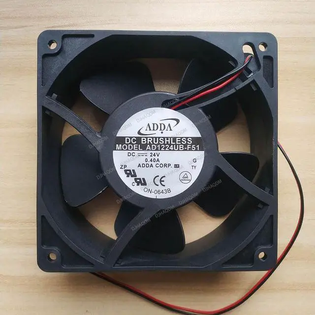 Alt view image 6 of 10 - Compatible for ADDA AD1224UB-F51 24V 0.40A 120x120x38mm 12038 2-Wire Cooling Fan