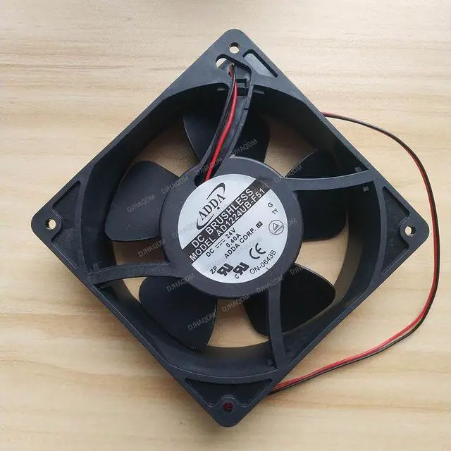 Alt view image 7 of 10 - Compatible for ADDA AD1224UB-F51 24V 0.40A 120x120x38mm 12038 2-Wire Cooling Fan
