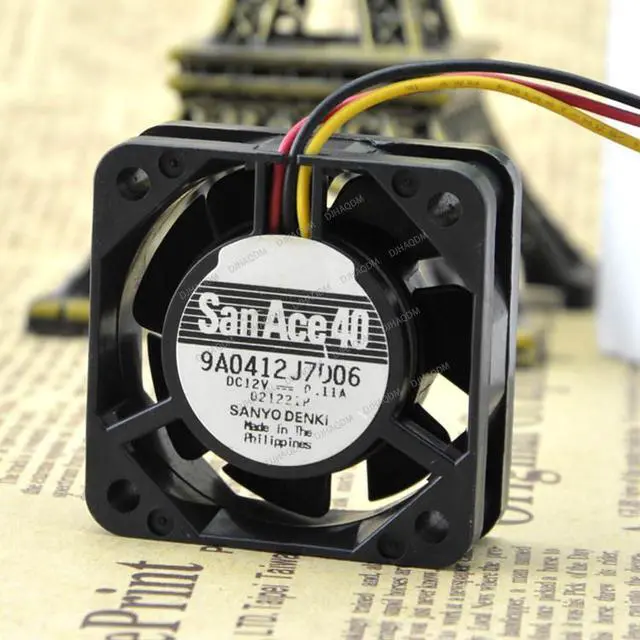 Alt view image 6 of 10 - Compatible for San Ace 40 9A0412J7D06 12V 0.11A 4015 3-Wire Cooling Fan