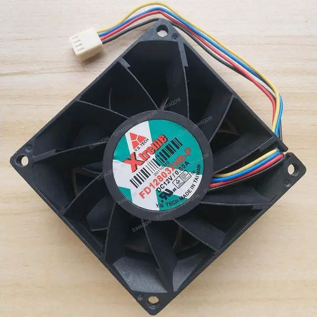 Alt view image 7 of 10 - Compatible for Y.S.TECH FD128032HB-P 12V 0.80A 8032 8cm 4-Wire Cooling Fan