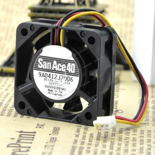 Alt view image 7 of 10 - Compatible for San Ace 40 9A0412J7D06 12V 0.11A 4015 3-Wire Cooling Fan