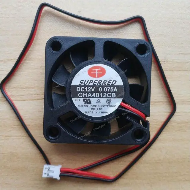 Alt view image 6 of 10 - Compatible for SUPERRED CHA4012CB 12V 0.075A 40x40x10mm 4010 2-Wire Cooling Fan