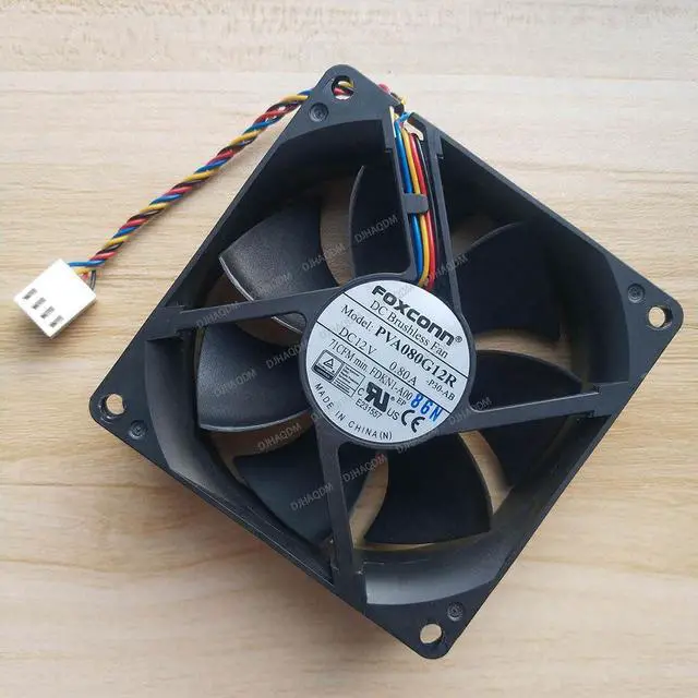Alt view image 7 of 10 - Compatible for FOXCONN PVA080G12R 12V 0.80A 80x80x25mm 8025 4-Wire Cooling Fan