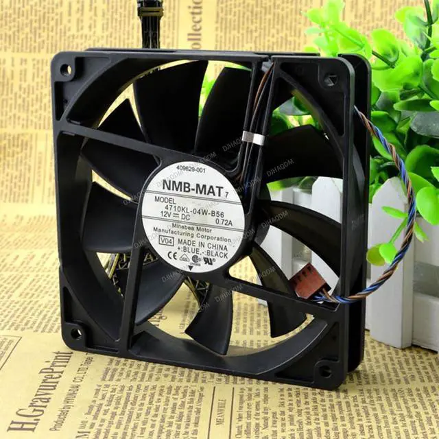 Alt view image 6 of 10 - Compatible for NMB-MAT 4710KL-04W-B56 12V 0.72A 4-Wire Cooling Fan