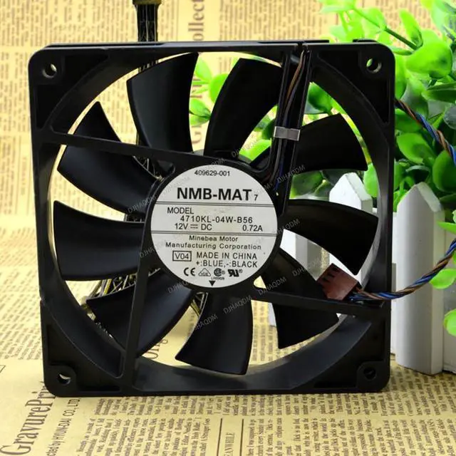 Alt view image 7 of 10 - Compatible for NMB-MAT 4710KL-04W-B56 12V 0.72A 4-Wire Cooling Fan