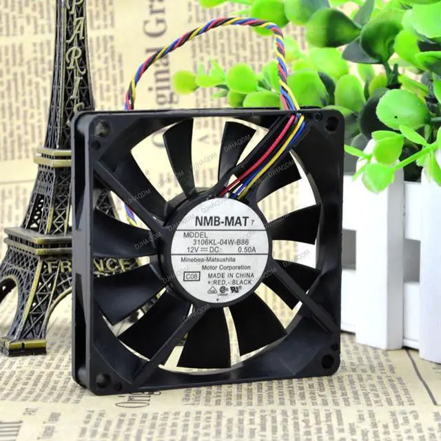 Alt view image 6 of 6 - Compatible for NMB-MAT 3106KL-04W-B86 12V 0.50A 8cm 8015 4-Wire Cooling Fan