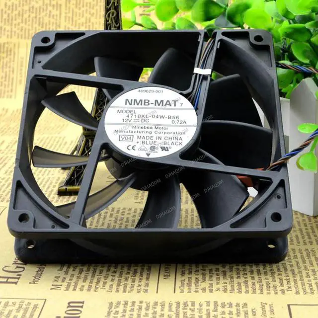 Alt view image 9 of 10 - Compatible for NMB-MAT 4710KL-04W-B56 12V 0.72A 4-Wire Cooling Fan