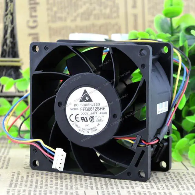 Alt view image 6 of 10 - Compatible for Delta FFB0812SHE 12V 0.87A 8038 8cm 4-Wire Cooling Fan