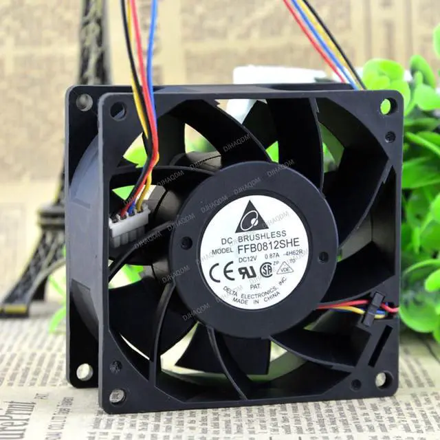 Alt view image 8 of 10 - Compatible for Delta FFB0812SHE 12V 0.87A 8038 8cm 4-Wire Cooling Fan