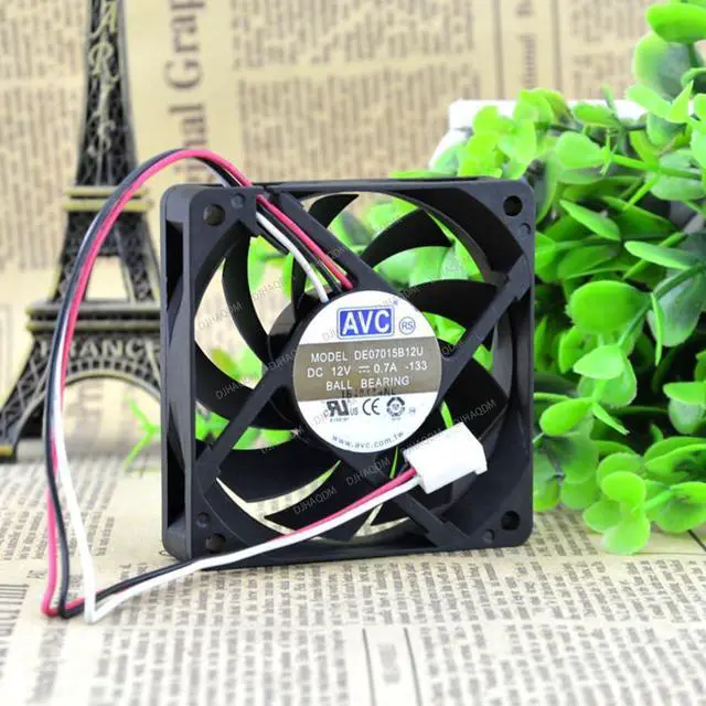 Alt view image 8 of 10 - Compatible for AVC DE07015B12U 12V 0.7A 7cm 7015 3-Wire Cooling Fan