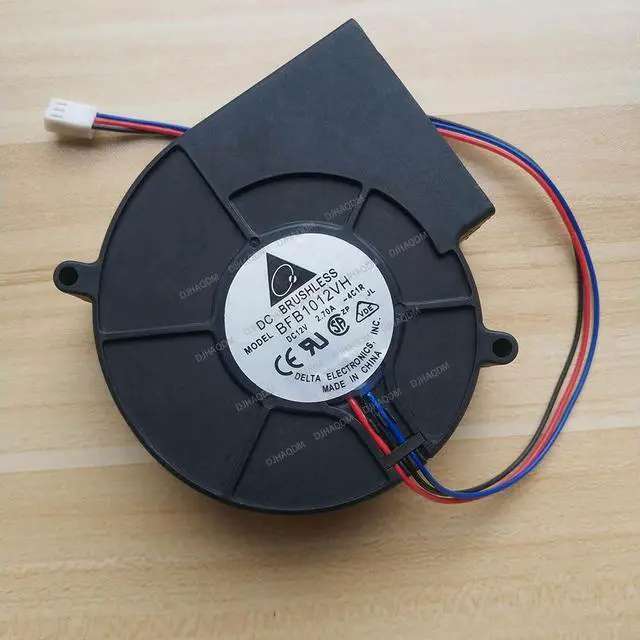 Alt view image 7 of 10 - Compatible for Delta BFB1012VH 12V 2.7A 9733 3-Wire Cooling Fan
