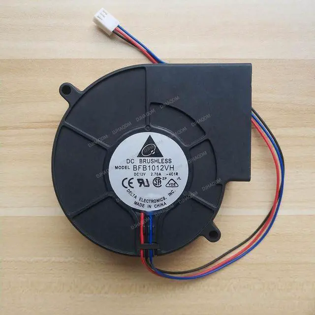 Alt view image 6 of 10 - Compatible for Delta BFB1012VH 12V 2.7A 9733 3-Wire Cooling Fan