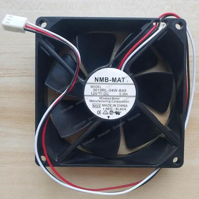 Alt view image 6 of 10 - Compatible for NMB-MAT 3610RL-04W-B49 12V 0.35A 9cm 9025 9225 3-Wire Cooling Fan
