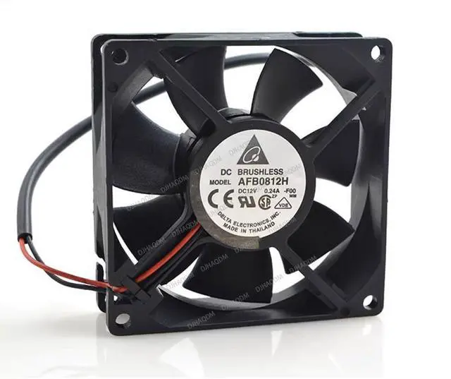 Alt view image 7 of 10 - Compatible for Delta AFB0812H 12V 0.24A 80mm 2-Wire Cooling Fan