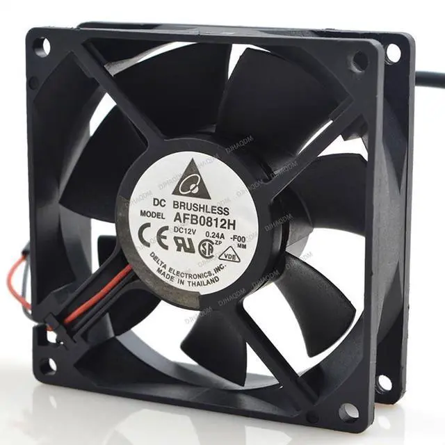 Alt view image 6 of 10 - Compatible for Delta AFB0812H 12V 0.24A 80mm 2-Wire Cooling Fan