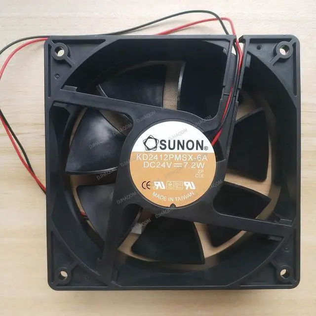 Alt view image 6 of 10 - Compatible for SUNON KD2412PMSX-6A 24V 7.2W 12380 2-Wire Cooling Fan