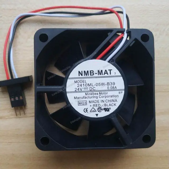Alt view image 6 of 10 - Compatible for NMB-MAT 2410ML-05W-B39 24V 0.08A 60x60x25mm 6025 3-Wire Cooling Fan
