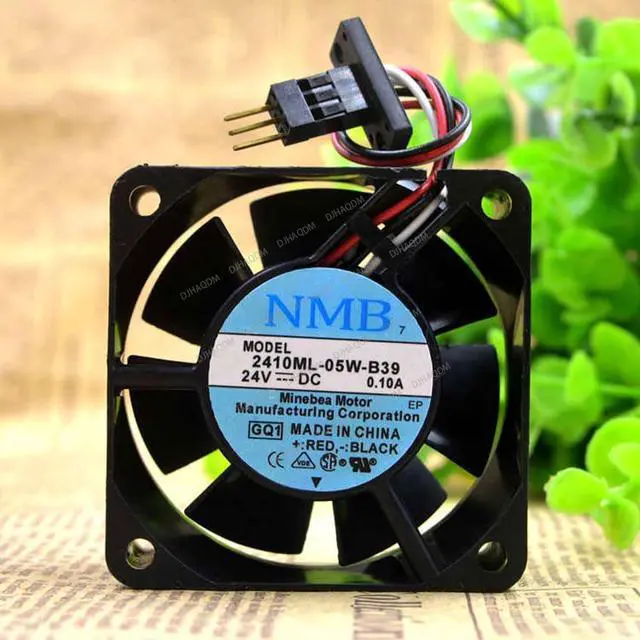 Alt view image 6 of 10 - Compatible for NMB 2410ML-05W-B39 24V 0.10A 60x60x25mm 6025 3-Wire Cooling Fan