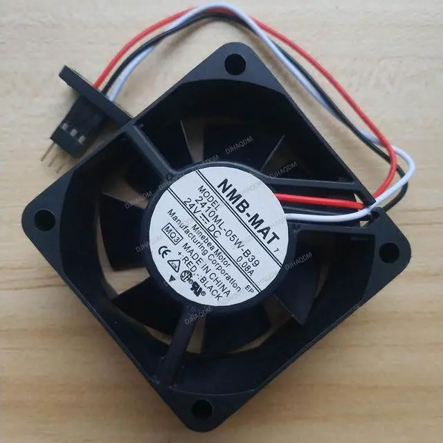 Alt view image 7 of 10 - Compatible for NMB-MAT 2410ML-05W-B39 24V 0.08A 60x60x25mm 6025 3-Wire Cooling Fan