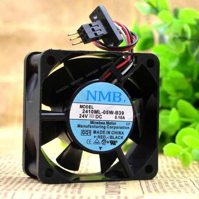Alt view image 8 of 10 - Compatible for NMB 2410ML-05W-B39 24V 0.10A 60x60x25mm 6025 3-Wire Cooling Fan