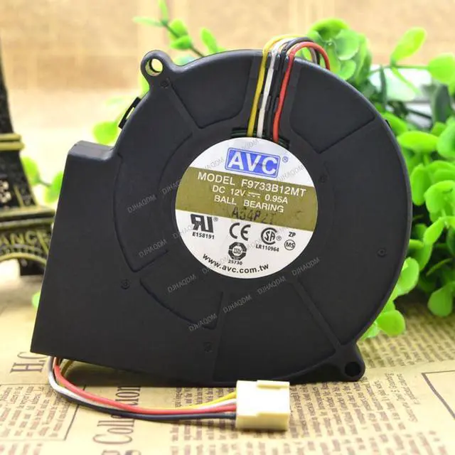 Alt view image 7 of 10 - Compatible for AVC F9733B12MT 12V 0.95A 9733 9cm 100 mm 4-Wire Cooling Fan