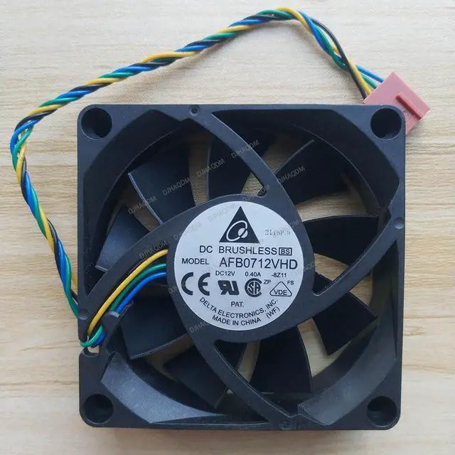 Alt view image 6 of 10 - Compatible for Delta AFB0712VHD 12V 0.4A 7cm 7020 4-Wire Cooling Fan