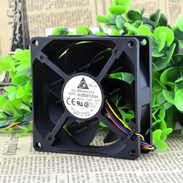 Alt view image 4 of 6 - Compatible for Delta AUB0812HH 12V 0.32A 8cm 8025 4-Wire Cooling Fan