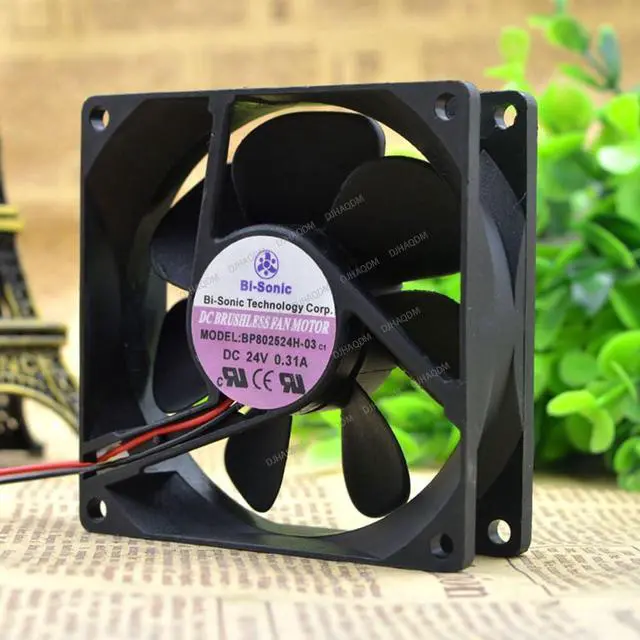 Alt view image 5 of 8 - Compatible for Bi-Sonic BP802524H-03 24V 0.31A 2-Wire Cooling Fan