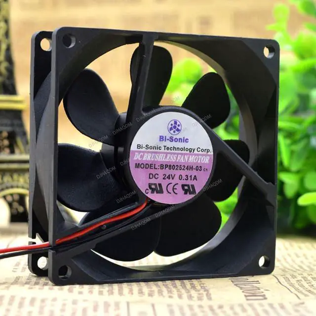 Alt view image 7 of 8 - Compatible for Bi-Sonic BP802524H-03 24V 0.31A 2-Wire Cooling Fan