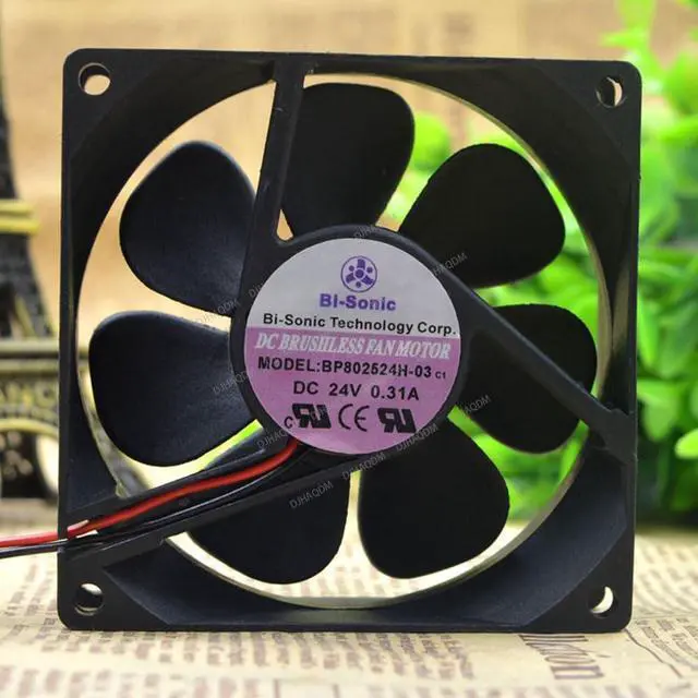 Alt view image 6 of 8 - Compatible for Bi-Sonic BP802524H-03 24V 0.31A 2-Wire Cooling Fan