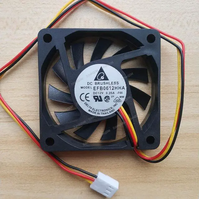 Alt view image 6 of 10 - Compatible for Delta EFB0612HHA 12V 0.25A 6cm 6010 3-Wire Cooling Fan